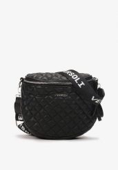 Czarno-Srebrna Torebka Maryshell. Czarne torby na ramię damskie Renee, bez wzorów, glamour, pikowane, bez dodatków. Za 59.99 zł.