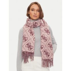 Szalik Guess. Fioletowe szaliki i chusty damskie Guess, z aplikacjami. Za 249.99 zł.