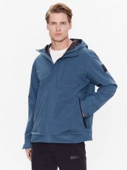 Jack Wolfskin Kurtka przeciwdeszczowa Goldgewann 1115761 Niebieski Regular Fit. Niebieskie kurtki męskie Jack Wolfskin, m, bez wzorów, z syntetyku, outdoorowe. Za 889.99 zł.