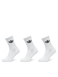 Adidas Skarpety długie Trefoil Cushion IJ5616 Biały. Białe skarpety damskie Adidas, bez wzorów, z bawełny. Za 49.99 zł.
