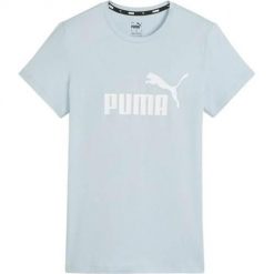 Koszulka sportowa damska Puma K15587. Niebieskie koszulki sportowe damskie Puma, bez wzorów, na fitness i siłownię. Za 114.33 zł.