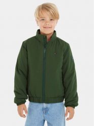 Tommy Hilfiger Kurtka przejściowa Essential KB0KB08337 D Zielony Regular Fit. Zielone kurtki i płaszcze dla chłopców Tommy Hilfiger, bez wzorów, z syntetyku, bez kaptura. Za 519.99 zł.