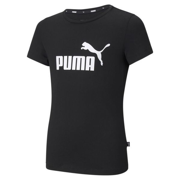 Koszulka Córka Puma Essentials czarny. Czarne t-shirty i topy dla dziewczynek Puma, bez wzorów, z poliesteru, bez ramiączek. Za 68.65 zł.