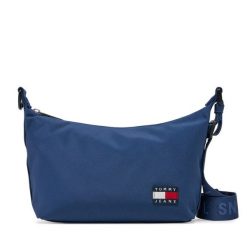 Torebka Tommy Jeans. Niebieskie torebki do ręki damskie Tommy Jeans, bez wzorów, z jeansu, klasyczne, bez dodatków. Za 179.99 zł.