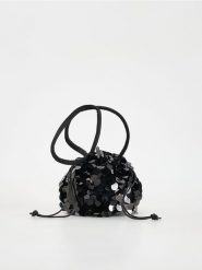 Cekinowa torebka - czarny. Czarne torby i plecaki dziecięce Reserved. W wyprzedaży za 39.99 zł.