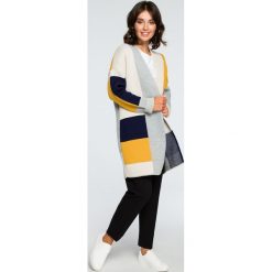 Geometryczny sweter kardigan bk011. Kardigany damskie marki BEE. Za 129.00 zł.