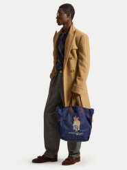 Polo Ralph Lauren Torebka 405P16216001 Granatowy. Niebieskie torebki do ręki damskie Polo Ralph Lauren, bez wzorów, z materiału, bez dodatków. Za 919.99 zł.