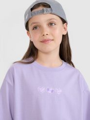 4F T-shirt oversize z nadrukiem dziewczęcy - różowy 146 (10-11 lat). Czerwone t-shirty i topy dla dziewczynek 4f, bez wzorów, z bawełny, bez ramiączek. W wyprzedaży za 19.99 zł.