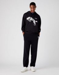 WRANGLER 75TH ANNI HOODIE MĘSKA BLUZA KAPTUR LOGO NADRUK BLACK BEAUTY W645HTZ13 112146187. Czarne bluzy męskie Wrangler, m, bez wzorów, z kapturem. Za 159.99 zł.