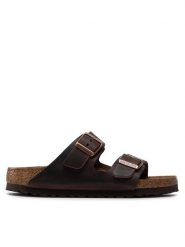 Birkenstock Klapki Arizona Bs 0452763 Brązowy. Brązowe klapki damskie Birkenstock, bez wzorów, z nubiku, bez obcasa. Za 419.00 zł.
