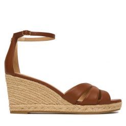 Espadryle LAUREN RALPH LAUREN. Brązowe sandały damskie Lauren Ralph Lauren, bez wzorów, bez obcasa, bez zapięcia. Za 769.99 zł.