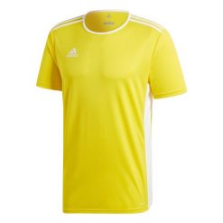 Koszulka piłkarska adidas męska Entrada 18. Żółte koszulki sportowe męskie Adidas, m, bez wzorów, z jersey, bez kołnierzyka, bez ramiączek, na fitness i siłownię, climalite (adidas). Za 86.55 zł.