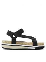 Pollini Espadryle SA16655G0ITV0000 Czarny. Czarne sandały damskie Pollini, bez wzorów, z materiału, bez obcasa, bez zapięcia. Za 899.99 zł.