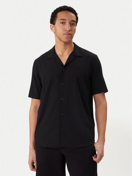 KARL LAGERFELD Koszula 605942 562034 Czarny Regular Fit. Czarne koszule męskie KARL LAGERFELD, m, bez wzorów, z syntetyku, bez kołnierzyka, bez ramiączek. Za 540.99 zł.