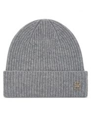Tommy Hilfiger Czapka Cashmere Chic Beanie AW0AW15321 Szary. Szare czapki i kapelusze damskie Tommy Hilfiger, na zimę, bez wzorów, z kaszmiru. Za 379.99 zł.