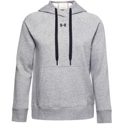 Bluza damska Under Armour Rival Fleece HB Hoodie. Szare bluzy sportowe damskie Under Armour, m, bez wzorów, bez kaptura, do biegania. Za 285.96 zł.