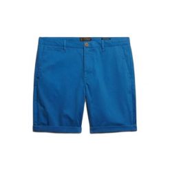 Szorty chino Superdry Premium Regular. Niebieskie szorty męskie Superdry., bez wzorów, eleganckie. Za 330.35 zł.
