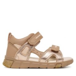 Sandały ECCO. Brązowe sandały dziewczęce ecco, bez zapięcia. Za 269.99 zł.