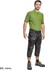 CERVA DAYBORO spodnie 3/4 - męskie spodnie 3/4 robocze, odblaskowe elementy, 100 % TRIFIBETEX - czarny 56. Czarne spodnie materiałowe męskie CERVA, m, bez wzorów. Za 128.44 zł.