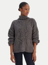 Liu Jo Golf MF5451 MA37R Szary Regular Fit. Szare swetry damskie Liu Jo, xs, bez wzorów, z wełny, bez kołnierzyka, bez ramiączek, bez kaptura. Za 719.99 zł.