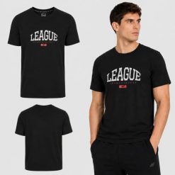 T-SHIRT MĘSKI 4F KOSZULKA SPORTOWA Z NADRUKIEM BAWEŁNIANA L M3326 SS26. Szare koszulki sportowe męskie 4f, l, bez wzorów, z bawełny, bez kołnierzyka, bez ramiączek, na fitness i siłownię. Za 181.97 zł.