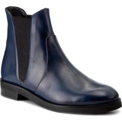Sztyblety BALDOWSKI - W00202-DIAN-001 Niebieska Przecierka. Niebieskie botki damskie Baldowski, ze skóry, bez obcasa, na obcasie. W wyprzedaży za 339.00 zł.