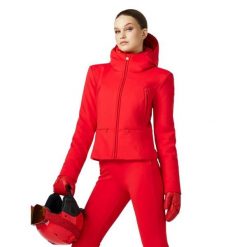 Damska kurtka narciarska Goldbergh. Brązowe kurtki snowboardowe damskie Goldbergh, bez wzorów, z materiału, długie, bez kaptura, do jazdy konnej. Za 3,616.99 zł.