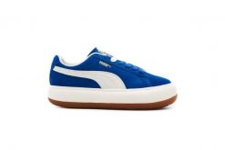 Damskie buty sportowe powiększona platforma SUEDE MAYU UP. Niebieskie obuwie sportowe damskie Puma, bez wzorów, z gumy, trekkingowe, Puma Suede. Za 450.00 zł.