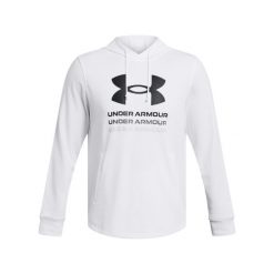 Bluza z kapturem Under Armour Rival Terry Graphic. Niebieskie bluzy męskie Under Armour, xl, bez wzorów, z kapturem, na fitness i siłownię. Za 268.50 zł.