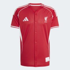 Koszulka Liverpool FC US Pack. Czerwone koszulki sportowe męskie Adidas, bez wzorów, bez kołnierzyka, bez ramiączek, do piłki nożnej. Za 239.00 zł.