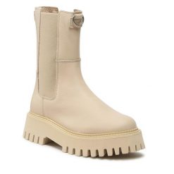Sztyblety Bronx. Brązowe botki damskie Bronx, bez obcasa, na płaskiej podeszwie, bez zapięcia. Za 459.99 zł.