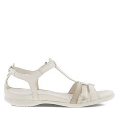 Sandały ECCO. Brązowe sandały damskie ecco, bez wzorów, bez obcasa, na płaskiej podeszwie, bez zapięcia. Za 529.99 zł.