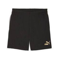 Męskie szorty piłkarskie KINGtouch PUMA Black Gold. Czarne krótkie spodenki sportowe męskie Puma, m, bez wzorów, na fitness i siłownię. Za 159.00 zł.