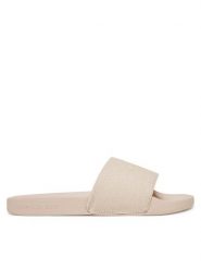 Calvin Klein Jeans Klapki Slide Monogram Wn YW0YW01835 Beżowy. Brązowe klapki damskie Calvin Klein Jeans, bez wzorów, z jeansu, bez obcasa. Za 109.99 zł.