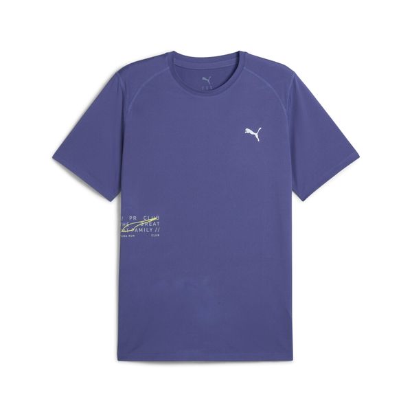 Koszulka z siateczki Puma Graphic. Niebieskie koszulki sportowe męskie Puma, xl, bez wzorów, z materiału, bez kołnierzyka, bez ramiączek, do biegania. Za 157.65 zł.