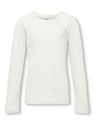 Kids ONLY Bluzka 15299770 Biały Regular Fit. Białe bluzki dla dziewczynek Kids Only, bez wzorów, z bawełny, bez kołnierzyka, bez ramiączek. Za 49.99 zł.