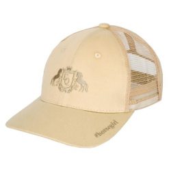 Czapka baseballowa jeździecka damska EQUESTRIAN QUEEN Juliana 26SS. Brązowe czapki i kapelusze damskie EQUESTRIAN QUEEN, bez wzorów, z bawełny, eleganckie. Za 88.99 zł.
