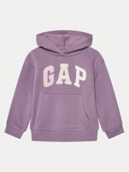 Gap Bluza 633948-02 Fioletowy Regular Fit. Fioletowe bluzy dla dziewczynek GAP, bez wzorów, z bawełny, bez ramiączek, bez kaptura. Za 149.99 zł.