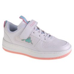 Buty sportowe dla dziewczynki, Kappa Fogo K. Białe buty sportowe dziewczęce Kappa, bez wzorów, bez zapięcia, trekkingowe. Za 119.99 zł.