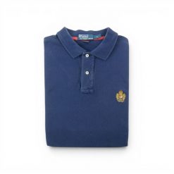 Second life - Polo Ralph Lauren koszulka męska z krótkim rękawem - Stan dobry. Niebieskie koszulki polo męskie Ralph Lauren, l, bez wzorów, casualowe, bez ramiączek. Za 85.16 zł.