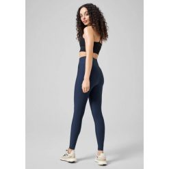 Legginsy Damskie Fitness Casall Z Wysokim Stanem. Niebieskie legginsy sportowe damskie Casall, l, bez wzorów, z materiału, z podwyższonym stanem, długie, na fitness i siłownię. Za 199.00 zł.