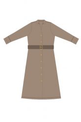 Sukienka midi z szerokim paskiem beżowa. Brązowe sukienki damskie MOODO, m, bez wzorów, z poliesteru, bez kołnierzyka, bez ramiączek, midi. W wyprzedaży za 47.99 zł.
