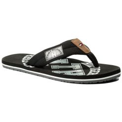 Japonki Tommy Hilfiger. Czarne klapki męskie Tommy Hilfiger. Za 99.99 zł.