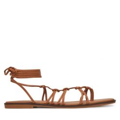 Sandały Balagan. Brązowe sandały damskie BALAGAN, bez wzorów, bez obcasa, na płaskiej podeszwie, bez zapięcia. Za 309.99 zł.