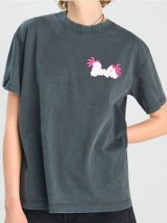 Koszulka oversize Barbie - szary. Szare t-shirty damskie Sinsay, l, bez wzorów, bez kołnierzyka. W wyprzedaży za 22.99 zł.