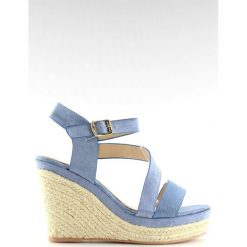 Espadryle na koturnie niebieskie 333-8 Blue. Niebieskie espadryle damskie ButyModne, na lato, bez wzorów, z materiału, klasyczne, bez obcasa, na koturnie, bez zapięcia. W wyprzedaży za 87.21 zł.