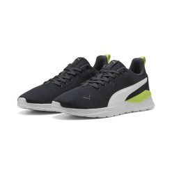 Buty sportowe Anzarun Lite PUMA Strong Gray White Lime Smash Green. Białe obuwie sportowe damskie Puma, bez wzorów, trekkingowe. Za 249.00 zł.
