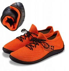 SH5010W Buty damskie BAREFOOT MERINO pomarańczowy/czarny 39. Brązowe obuwie sportowe damskie Spokey, bez wzorów. Za 446.44 zł.