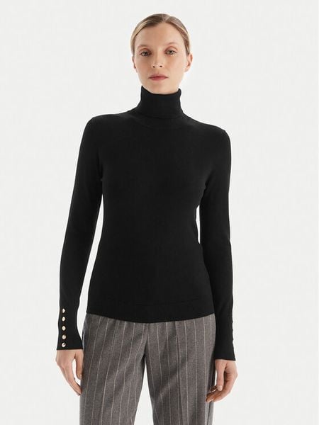 Fracomina Golf FR25WT7001K42101 Czarny Regular Fit. Czarne swetry damskie Fracomina, l, bez wzorów, z wiskozy, bez kołnierzyka, bez ramiączek, bez kaptura. Za 219.99 zł.