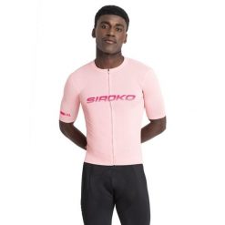 Męska koszulka rowerowa z krótkim rękawem z siateczki Kolarstwo Siroko M8 Met. Czerwone buty sportowe męskie SIROKO, na lato, m, bez wzorów, z tkaniny, bez kołnierzyka, bez ramiączek, rowerowe. Za 254.00 zł.
